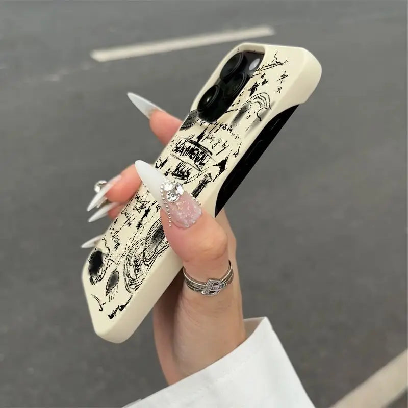 Black Guitar for Iphone 16 Pro Max Phone Case Borderless 15 Pro 14 13 12 anti Drop 11 XS Silicone Shockproof TPU Soft Cover