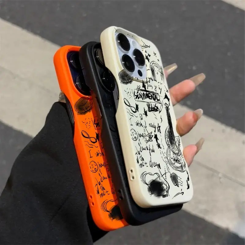 Black Guitar for Iphone 16 Pro Max Phone Case Borderless 15 Pro 14 13 12 anti Drop 11 XS Silicone Shockproof TPU Soft Cover