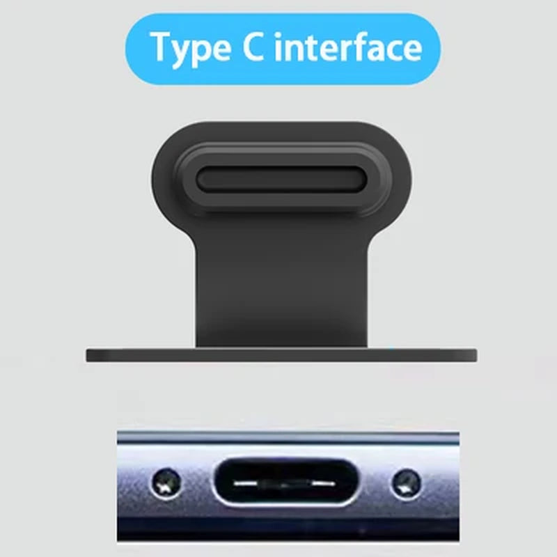 Phone Charging Port Dustproof Plug Reusable Waterproof & Anti-Lost Dustproof Cover for Type C Micro IOS Iphone Samsung Universal