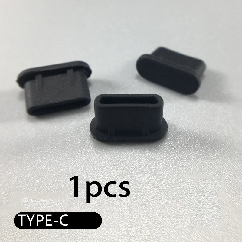 Phone Charging Port Dustproof Plug Reusable Waterproof & Anti-Lost Dustproof Cover for Type C Micro IOS Iphone Samsung Universal