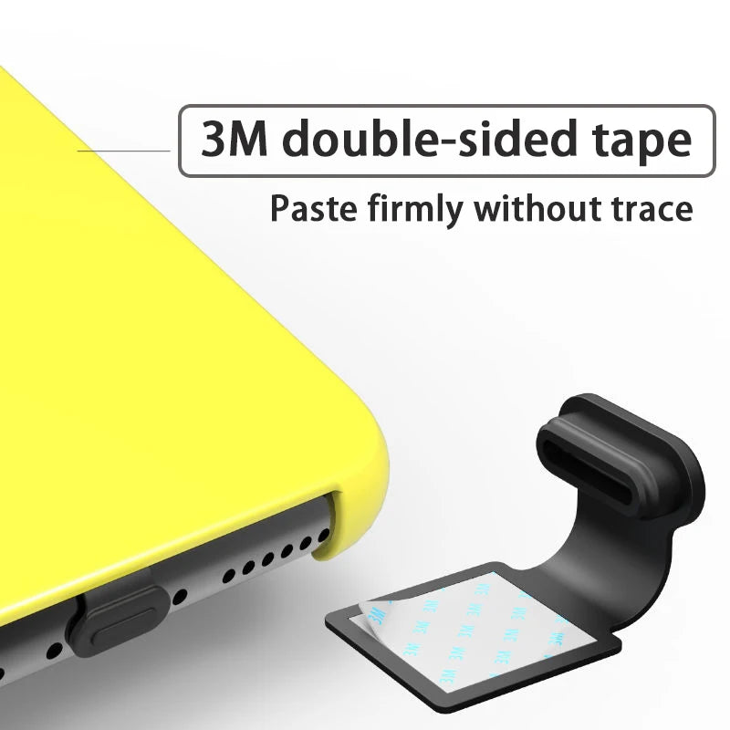 Phone Charging Port Dustproof Plug Reusable Waterproof & Anti-Lost Dustproof Cover for Type C Micro IOS Iphone Samsung Universal