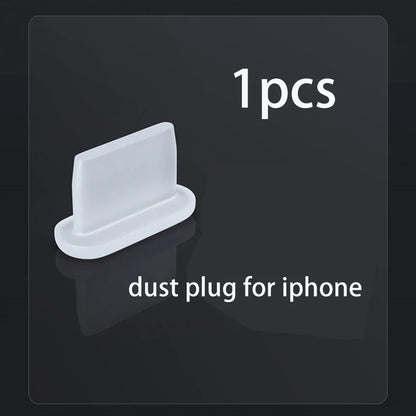 Phone Charging Port Dustproof Plug Reusable Waterproof & Anti-Lost Dustproof Cover for Type C Micro IOS Iphone Samsung Universal